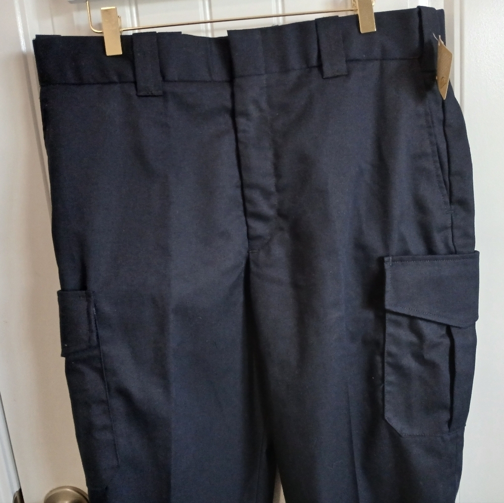 Blue Cargo Pants with Straight Leg and Belt Loops - Picture 2 of 8